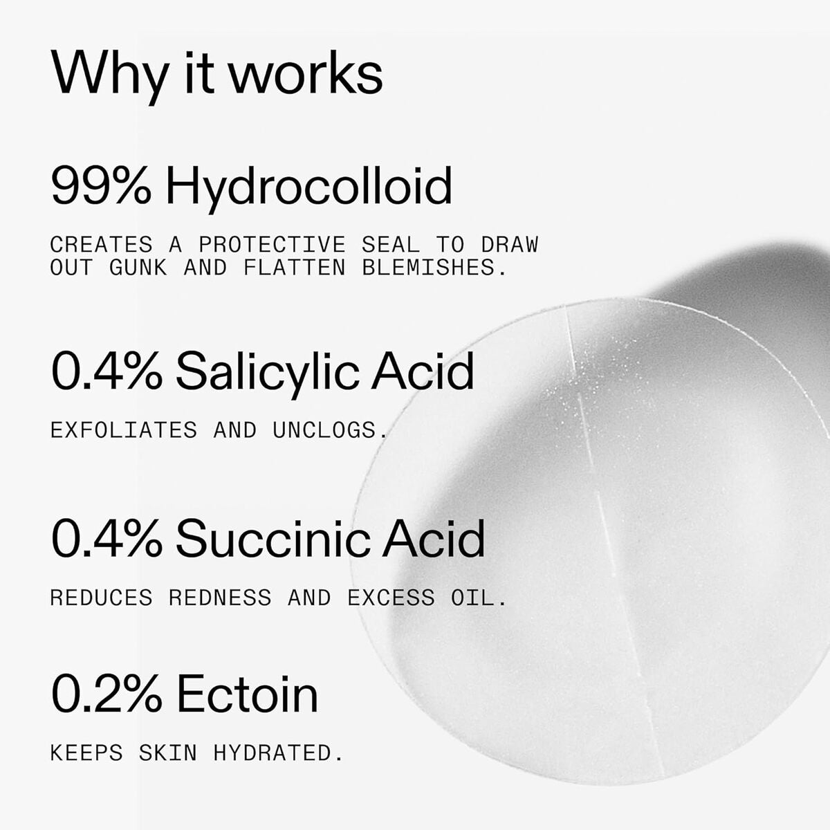 【エクスプレス便】The INKEY List ハイドロコロイド インビジブル ピンプル パッチズ ザインキーリスト Hydrocolloid Invisible Pimple Patches 0.09oz/約2.6g 22patches ニキビパッチ ニキビケア 透明 ハイドロコロイド