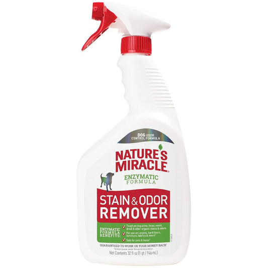 【エクスプレス便】Nature’s Miracle 犬用 消臭スプレー 32oz 約946ml 酵素クリーナー ペット用 尿臭 汚れ ニオイ対策 カーペット ソファ対応 シトラスの香り 日常汚れ用 Nature’s Miracle Stain and Odor Remover Dog, 32 Ounces