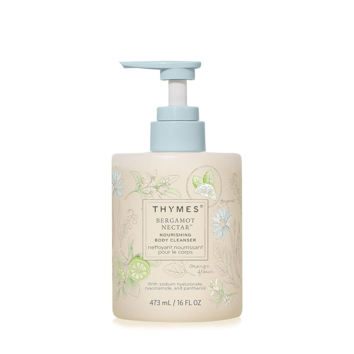 【エクスプレス便】Thymes ナリッシング ボディクレンザー 473ml （ベルガモットネクター）Thymes Nourishing Body Cleanser (Bergamot Nectar 16 fl oz) シトラス サンダルウッド ボディウォッシュ