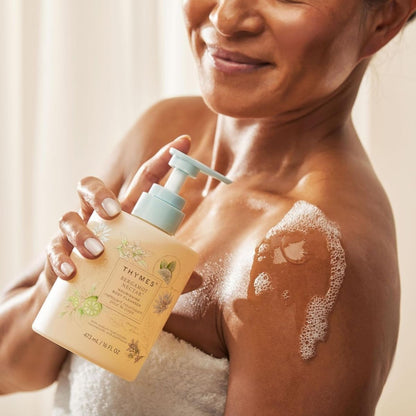 【エクスプレス便】Thymes ナリッシング ボディクレンザー 473ml （ベルガモットネクター）Thymes Nourishing Body Cleanser (Bergamot Nectar 16 fl oz) シトラス サンダルウッド ボディウォッシュ