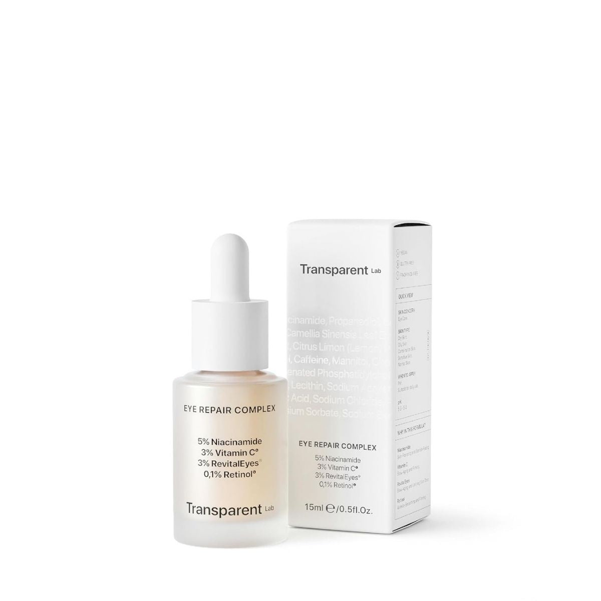 【エクスプレス便】Transparent Lab アイリペア コンプレックス（オーバーナイト アイ トリートメント）Transparent Lab EYE REPAIR COMPLEX  Overnight Eye Treatment 15ml アイクリーム ビタミンC レチノール配合
