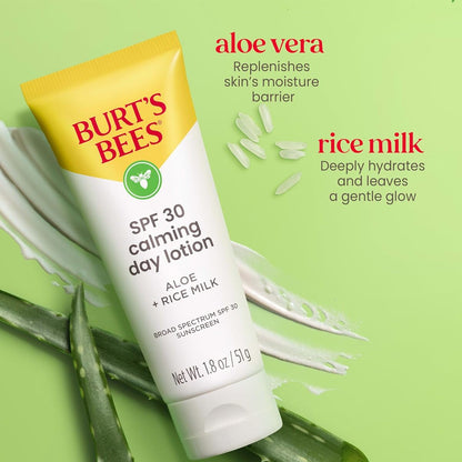 【エクスプレス便】 Burt's Bees SPF30 センシティブソリューションズ カーミングデイローション バーツビーズ SPF 30 Sensitive Solutions Calming Day Lotion 1.8oz/51g 日焼け止め 敏感肌 赤み 鎮静