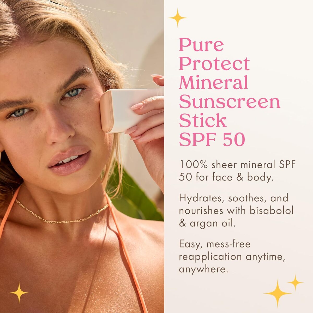 【エクスプレス便】 Kopari ピュアプロテクト100%ミネラルサンスクリーンスティック コパリ PURE PROTECT 100% Mineral Sunscreen Stick SPF 50+ 0.7oz/20g 日焼け止め アルガンオイル シアバター 配合 顔 体