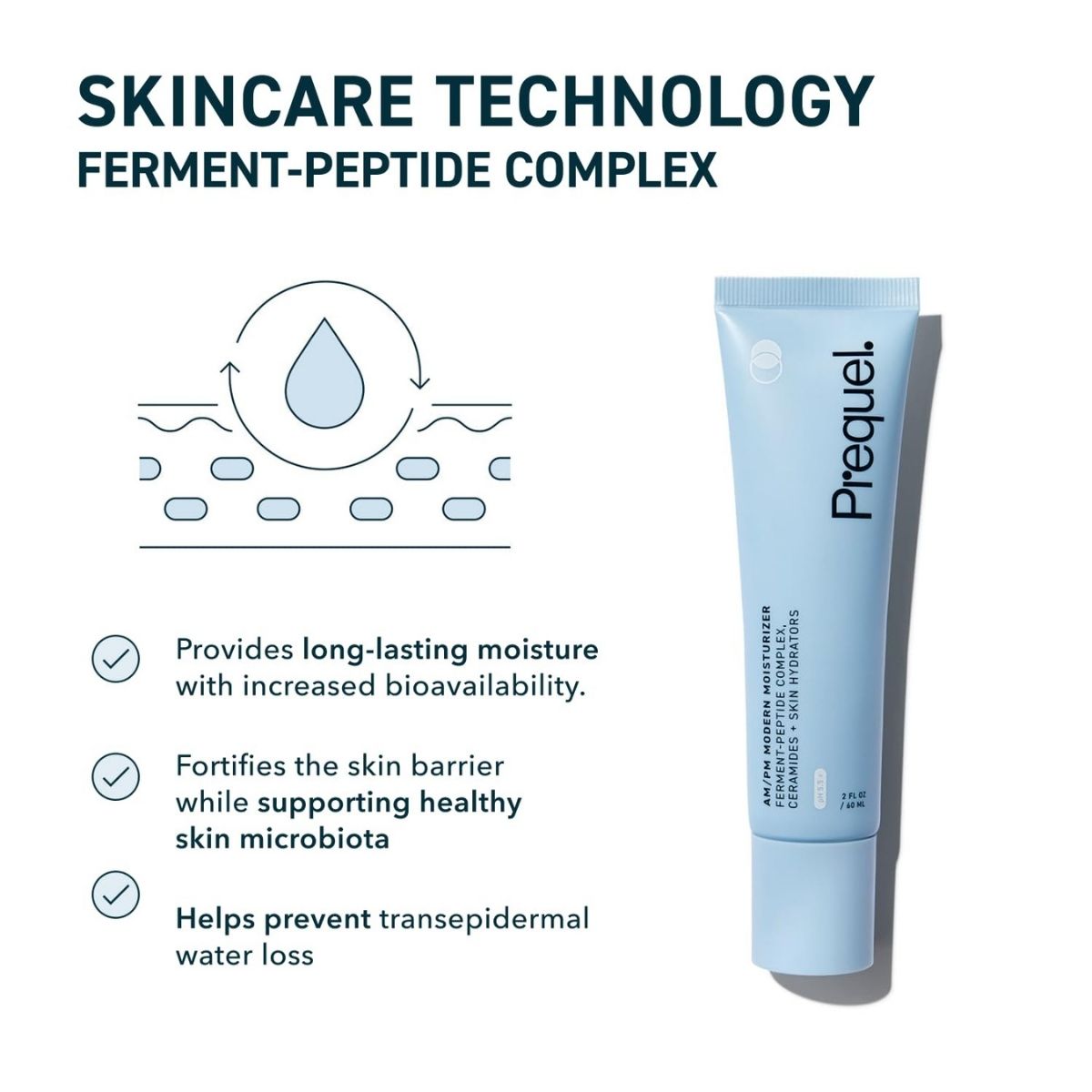 【エクスプレス便】Prequel Skin スキン AM/PM モダン モイスチャライザー 60mL Prequel Skin AM/PM Modern Moisturizer 2 fl oz  ペプチド配合 保湿クリーム