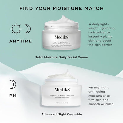 【エクスプレス便】 Medik8 トータル モイスチャー デイリー フェイシャル クリーム 50ml Medik8 Total Moisture Daily Facial Cream 1.6 oz ヒアルロン酸 ペプチド配合 保湿クリーム
