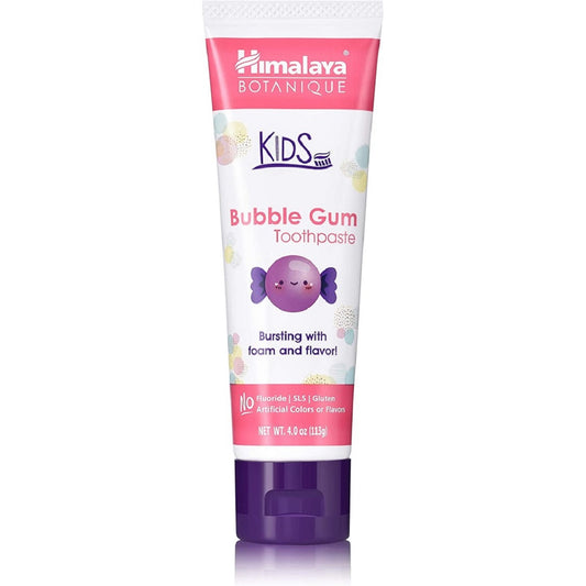 【追跡可能海外メール便】Himalaya Botanique Kids Toothpaste, Bubble Gum Flavor 4.0 ozヒマラヤボタニーク 子供用歯磨き粉 バブルガム風味 113g子供用　こども用　フッ化物フリー