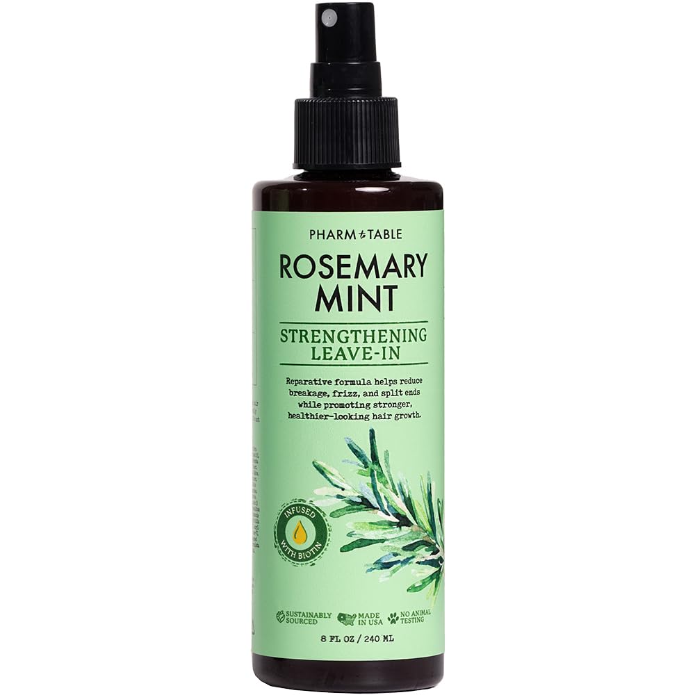 【エクスプレス便】Rosemary & Mint Leave-In Conditioner 240ml 　PHARM to TABLE ファームトゥテーブル　ローズマリー&ミント　コンディショナー　頭皮ケア　乾燥肌　ヘアケア　髪の絡まり解消　くせ毛　美髪ケア　アウトバストリートメント