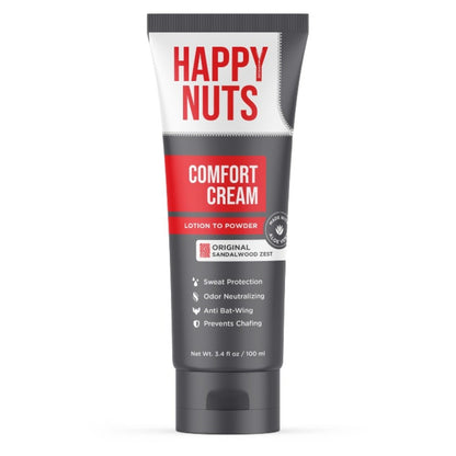 【追跡可能海外メール便】Happy Nuts Comfort Cream    3.4 Fl Oz　男性用　デリケートゾーン　クリーム　気になる匂いに　Men's Deodorant | Anti-Chafing, Sweat Defense & Odor Control