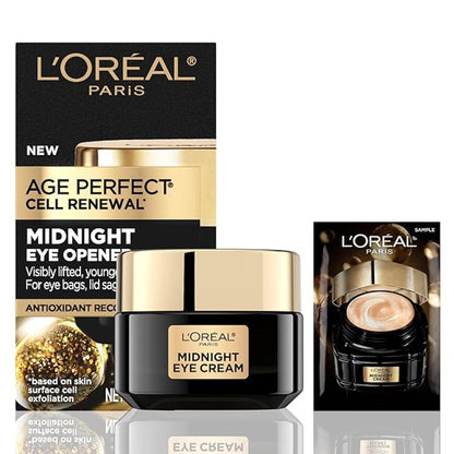 【追跡可能海外メール便】ロレアルパリ ミッドナイト アイクリーム L'Oreal Paris Age Perfect Cell Renewal Midnight Eye Cream 乾燥 ハリ ナイトクリーム 15ml