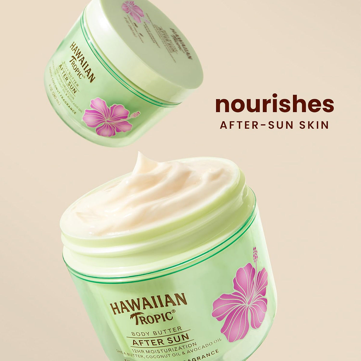 【エクスプレス便】Hawaiian Tropic After Sun Lotion Moisturizer and Hydrating Body Butter with Coconut Oil 8oz ハワイアントロピック アフターサン ボディーバター 240ml　ボディクリーム　ボディケア　日焼け後