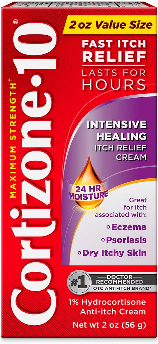 【追跡可能海外メール便】Cortizone 10 Maximum Strength Intensive Moisture Anti-Itch Cream, 1% Hydrocortisone, 2 oz
コルチゾン・10 超強力保湿 1% ヒドロコルチゾン かゆみ止めクリーム