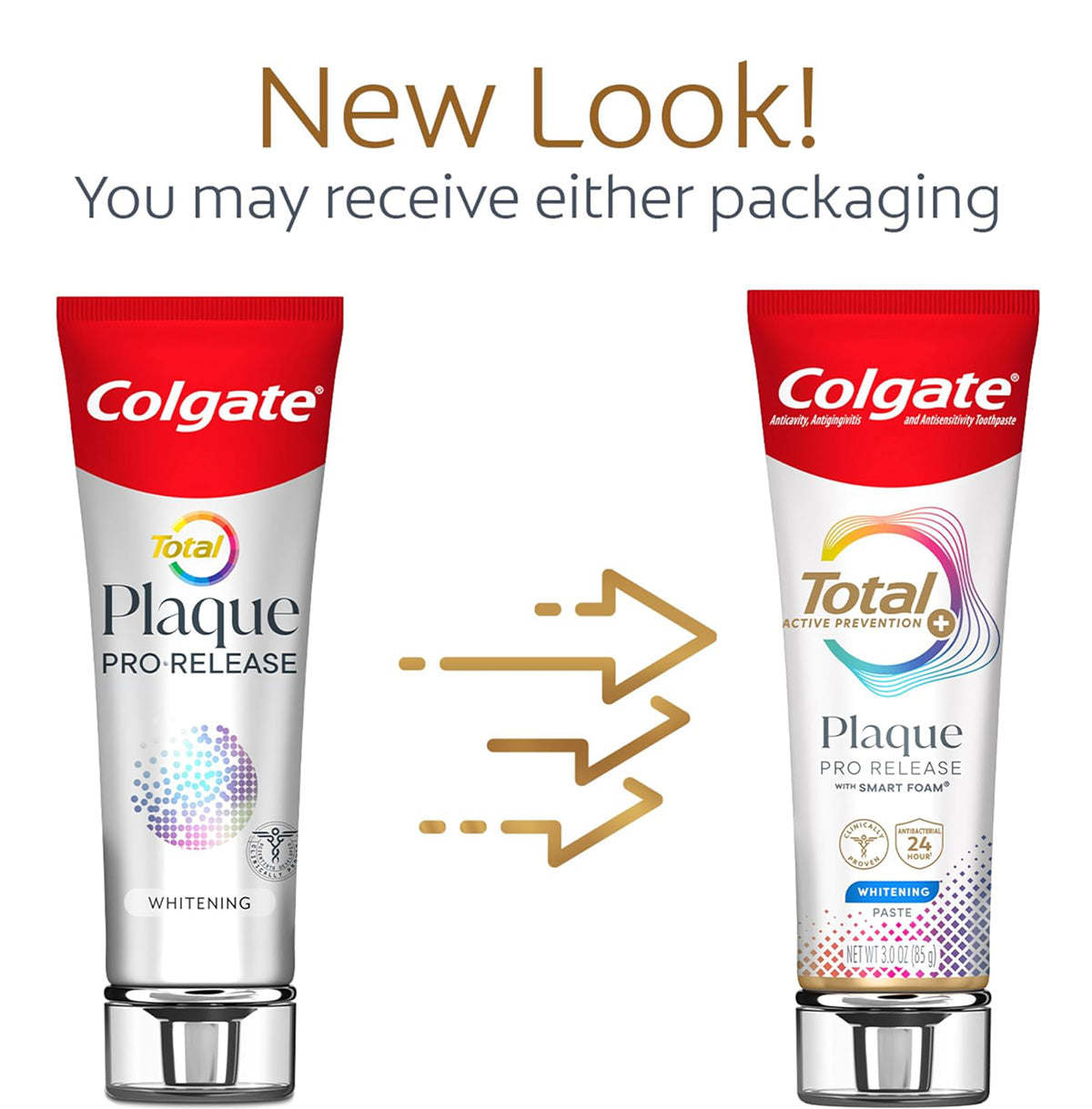 【追跡可能海外メール便】【お得な2本セット】Colgate Total Plaque Pro Release Whitening Toothpaste 3.0oz Pack of 2</br>コルゲート トータルプラーク プロリリース ホワイトニング歯磨き粉 85g（2本セット）</br>白い歯　　　過敏症予防