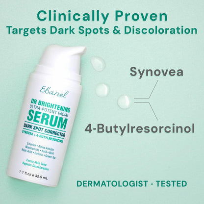 【追跡可能海外メール便】Ebanel Dark Spot Remover for Face Brightening Serum 1.1oz 32.5ml   トーンアップ 色素沈着 ナイアシンアミド コウジ酸