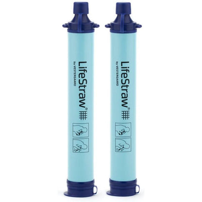 【エクスプレス便】浄水器 防災 グッズ 水 ライフストロー アウトドア ハイキング キャンプ フィルター ストロー 2本セット LifeStraw Personal Water Filter for Hiking, Camping, Travel, and Emergency Preparedness