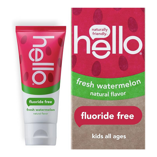 【追跡可能海外メール便】hello Kids Natural Watermelon Fluoride Free Toothpaste Vegan & SLS Free ハロー キッズ ナチュラルスイカ歯磨き粉 ビーガン & SLS フリー 4.2oz