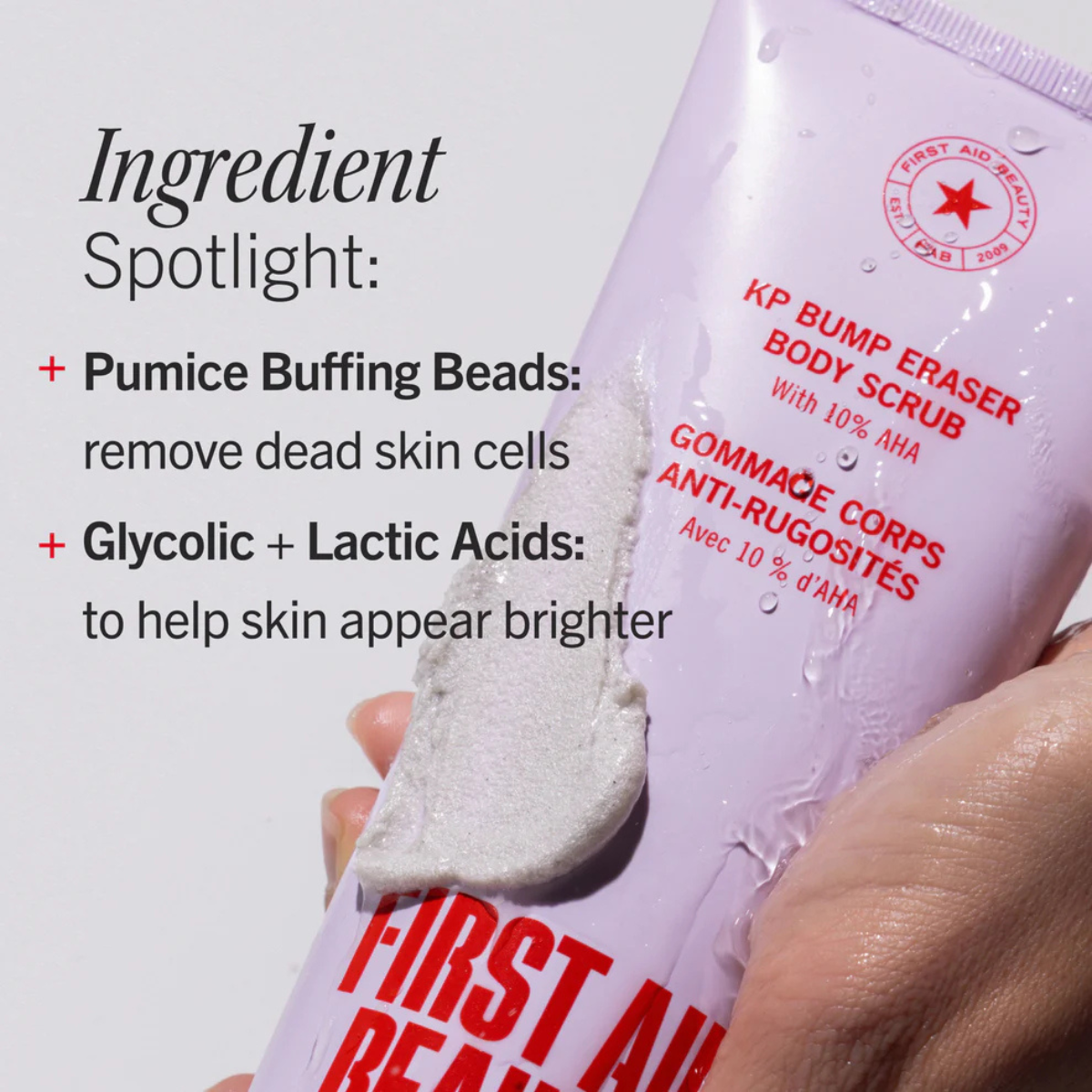 【追跡可能海外メール便】First Aid Beauty KP Bump Eraser Body Scrub Exfoliant for Keratosis Pilaris with 10% AHA 2 oz ファーストエイドビューティー 59.2g 肌のプツプツ解消ボディースクラブ　毛孔性苔癬改善 スクラブ スキンケア  美容