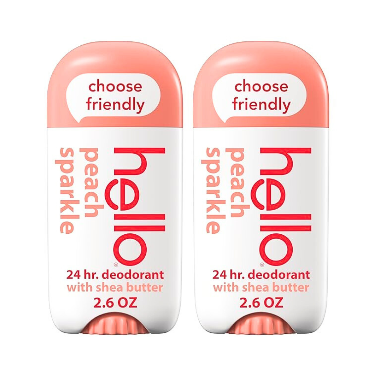 【エクスプレス便】【お得な2本セット】Hello Peach Aluminum Free Deodorant 2.6oz (Pack of 2)ハロー ピーチ アルミニウムフリー デオドラント 73g（2本セット）スティックタイプ　男性用　女性用　24時間消臭