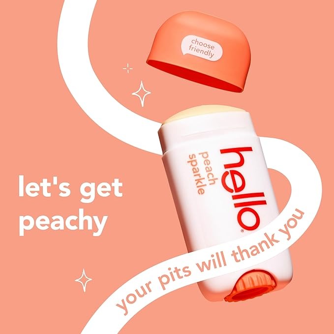 【エクスプレス便】【お得な2本セット】Hello Peach Aluminum Free Deodorant 2.6oz (Pack of 2)ハロー ピーチ アルミニウムフリー デオドラント 73g（2本セット）スティックタイプ　男性用　女性用　24時間消臭