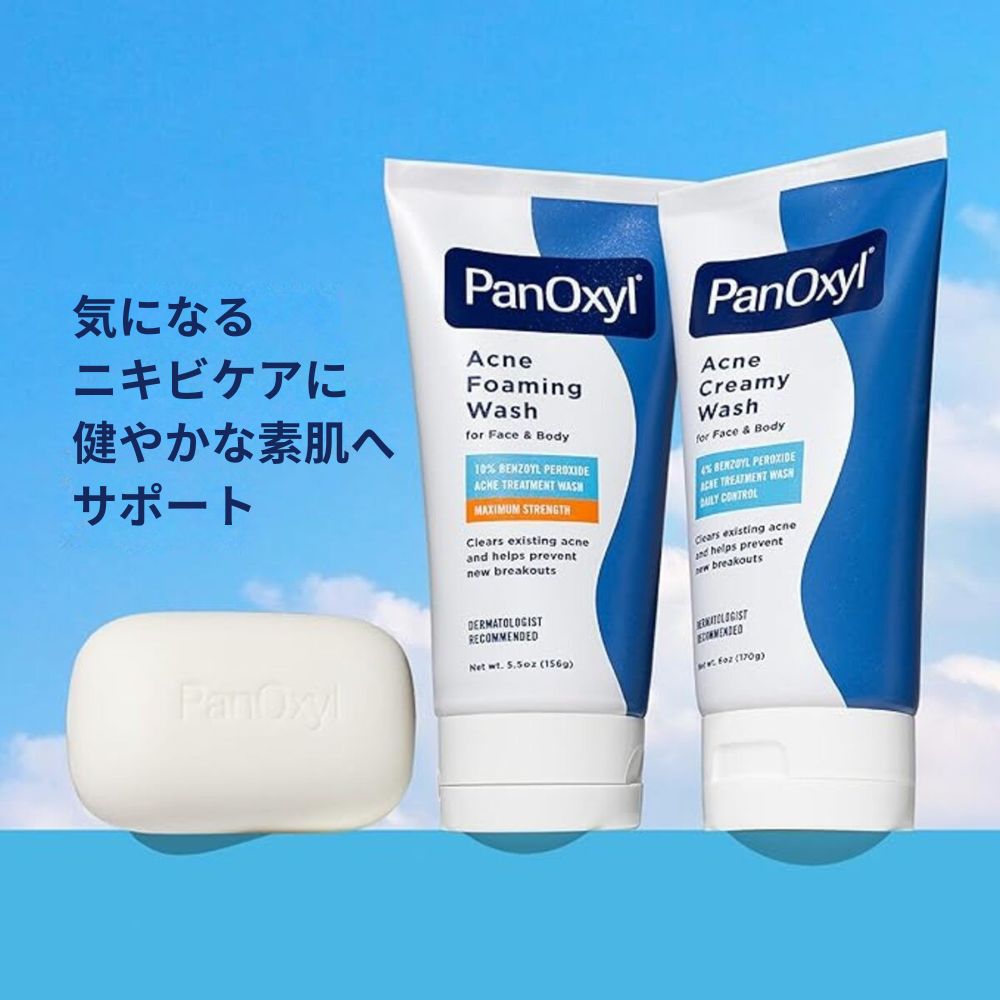【追跡可能海外メール便】PanOxyl アクネ クリーミー ウォッシュ 170g ニキビ 洗顔 保湿 パンオキシル Antimicrobial Hydrating Acne Creamy Wash 6oz