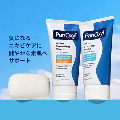 【追跡可能海外メール便】PanOxyl アクネ クリーミー ウォッシュ 170g ニキビ 洗顔 保湿 パンオキシル Antimicrobial Hydrating Acne Creamy Wash 6oz