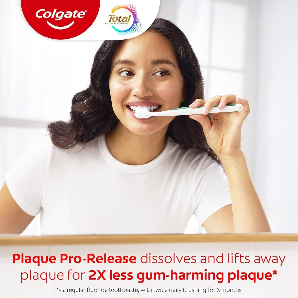 【エクスプレス便】【お得な2本セット】Colgate Total Plaque Pro Release Whitening Toothpaste 3.0oz Pack of 2</br>コルゲート トータルプラーク プロリリース ホワイトニング歯磨き粉 85g（2本セット）</br>白い歯　　　過敏症予防