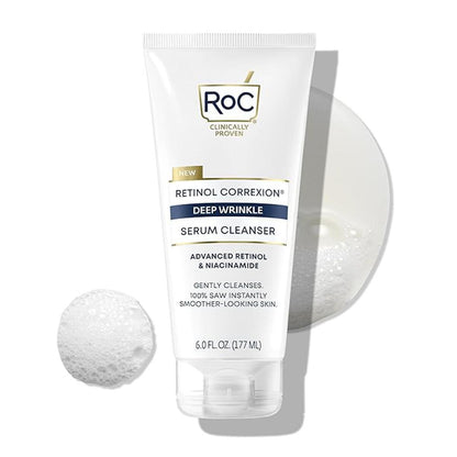 【追跡可能海外メール便】RoC Retinol Correxion Deep Wrinkle Serum Facial Cleanser レチノール コレクション ディープ リンクル セラム フェイシャル クレンザー 6oz 177ml