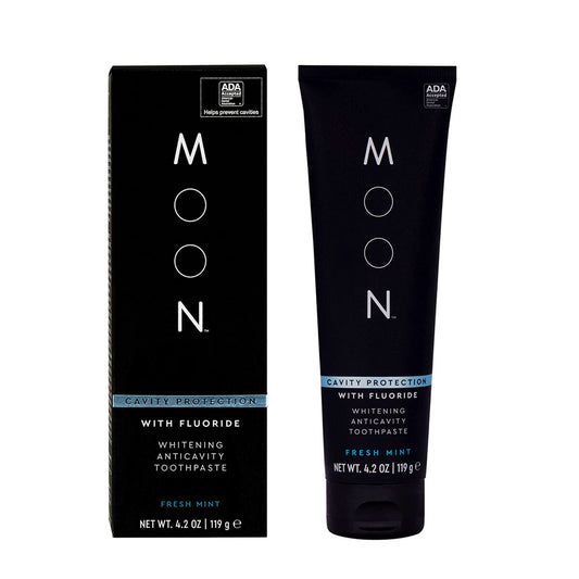 【追跡可能海外メール便】 MOON ホワイトニング　Cavity Protection　歯磨き粉　フレッシュミントフレーバー　4.2oz  歯磨き粉　白い歯　ホワイトニング