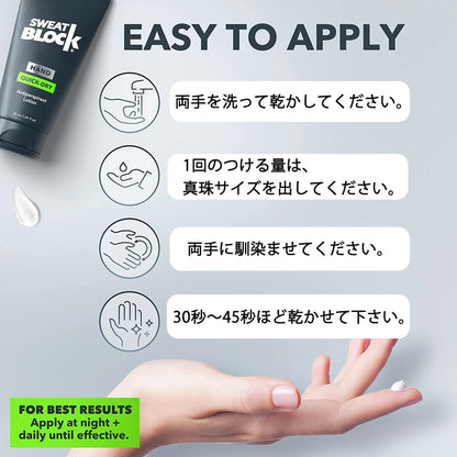 【追跡可能海外メール便】SweatBlock  スウェットブロック　手汗用　汗止めローション　Antiperspirant Quick-Dry Lotion for Hands 1.69 fl oz