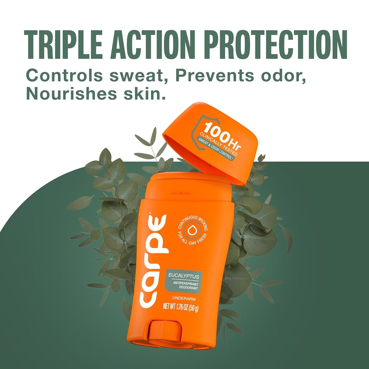 【追跡可能海外メール便】Carpe デオドラント ユーカリの香り 50g カルペ Antiperspirant Deodorant Eucalyptus スティックタイプ ボディケア デオドラントケア