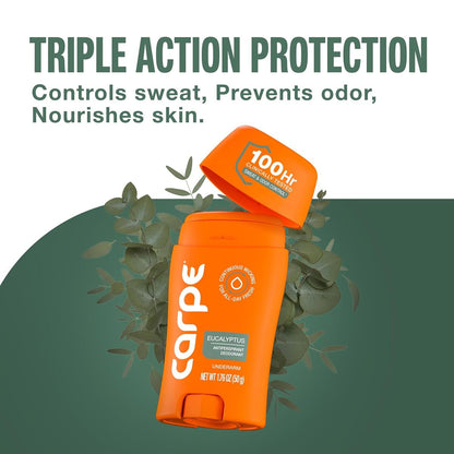 【追跡可能海外メール便】Carpe デオドラント ユーカリの香り 50g カルペ Antiperspirant Deodorant Eucalyptus スティックタイプ ボディケア デオドラントケア