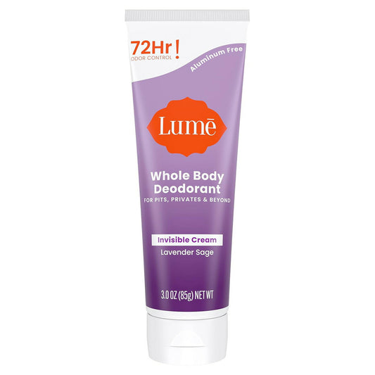 【追跡可能海外メール便】ルメ　デオドラント クリームチューブ　全身用　85g　Lume Deodorant Cream Tube 3oz(Lavender Sage)  制汗 制汗剤　クリームチューブタイプ　敏感肌　脇　プライベートゾーン