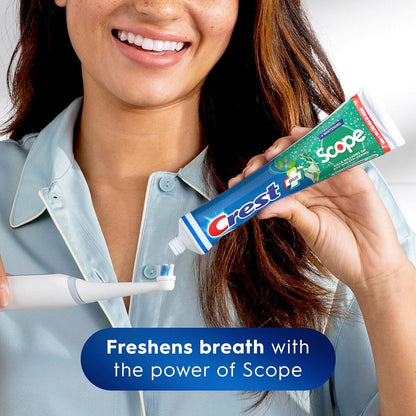 【エクスプレス便】3 本セット Crest + Scope Complete Whitening Toothpaste, Minty Fresh  5.4oz<br> クレスト コンプリート ホワイトニング歯磨き粉 ミント フレッシュ 153g