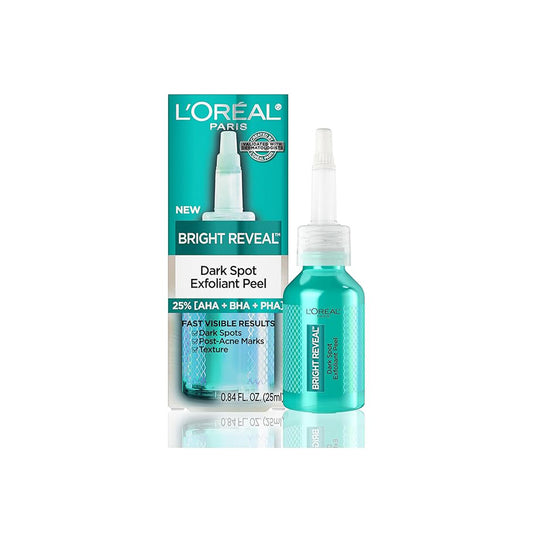 【追跡可能海外メール便】ロレアルパリ ブライトニング 角質除去 ピーリング L'Oreal Paris Bright Reveal Dark Spot Exfoliant Peel AHA BHA PHA配合 色素沈着 ダークスポット ニキビ跡 25ml