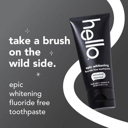 【追跡可能海外メール便】Hello ハロー チャコール ホワイトニング　Toothpaste 歯磨き粉　114g