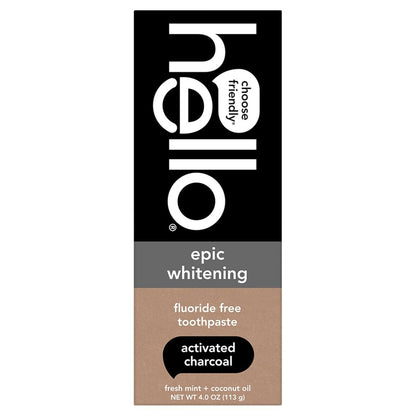 【追跡可能海外メール便】Hello ハロー チャコール ホワイトニング　Toothpaste 歯磨き粉　114g