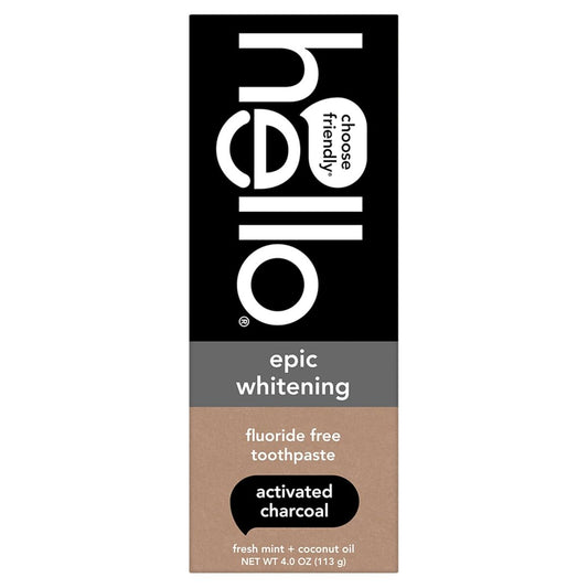 【追跡可能海外メール便】Hello ハロー チャコール ホワイトニング　Toothpaste 歯磨き粉　114g