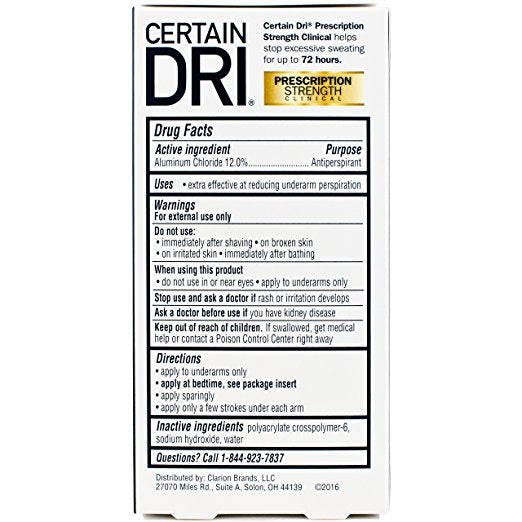 追跡可能海外メール便】サーテンドライ CERTAIN DRI 35.5ml ロールオン わき汗 汗止め 制汗剤 海外製品 ワキガ 匂い P –  グリーンバスケット