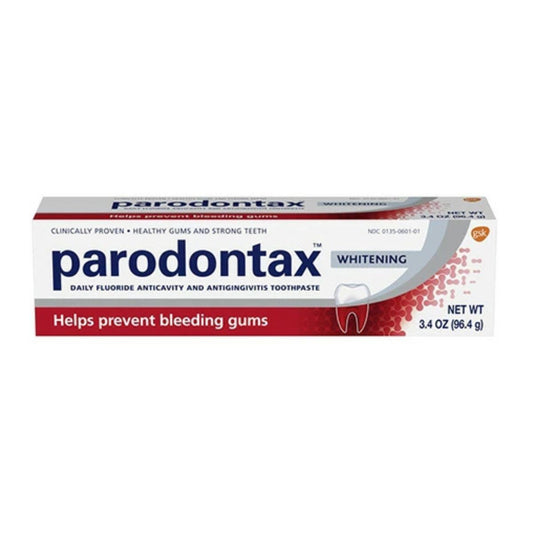 【追跡可能海外メール便】 Parodontax Whitening Toothpaste for Bleeding Gums 3.4oz パロドンタックス　ホワイトニング歯磨き粉　1本　96.4g ホワイトニング　白い歯