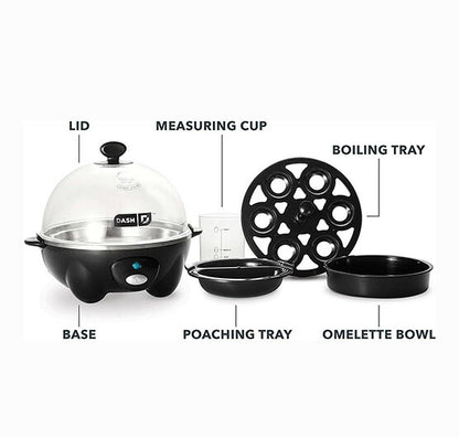 【エクスプレス便】Dash Rapid Egg Cooker black ダッシュ エッグクッカー ブラック ゆで卵 最大6個 スクランブルエッグ