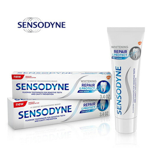 【エクスプレス便】2本セット　Sensodyne リペア＆プロテクト　ホワイトニング　センシティブ　歯磨き粉 Repair & Protect Teeth Whitening Sensitive Toothpaste