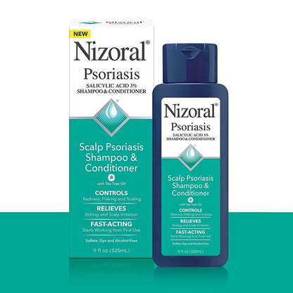 【エクスプレス便】Nizoral Scalp Psoriasis Shampoo & Conditioner, 11 Ounce ニゾラール スカルプ シャンプー＆コンディショナー 11オンス リンスインシャンプー　ふけ　かゆみ　頭皮　スカルプ　敏感肌