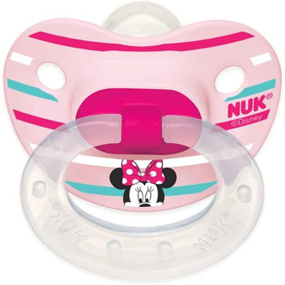【追跡可能海外メール便】NUK ヌーク　ディズニーベイビーおしゃぶり　6～18ヶ月用　Disney Baby Puller Pacifier, 6-18 Months, Minnie Mouse Assorted Colors, 1 pk　おしゃぶり　ヌーク　ベイビー　赤ちゃん