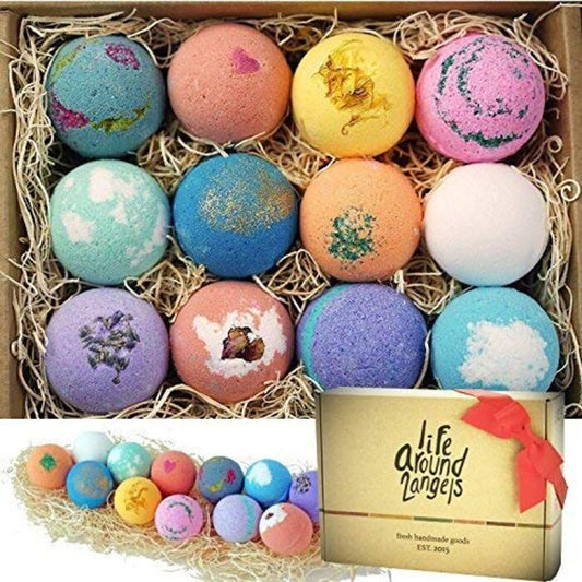 【エクスプレス便】LifeAround2Angels Bath Bombs Gift Set 12 ライフアラウンドトゥーエンジェルズ　バスボムギフトセット 12個入り　誕生日　　ギフト　バスボム　プレゼント　入浴剤　詰め合わせ　おしゃれ