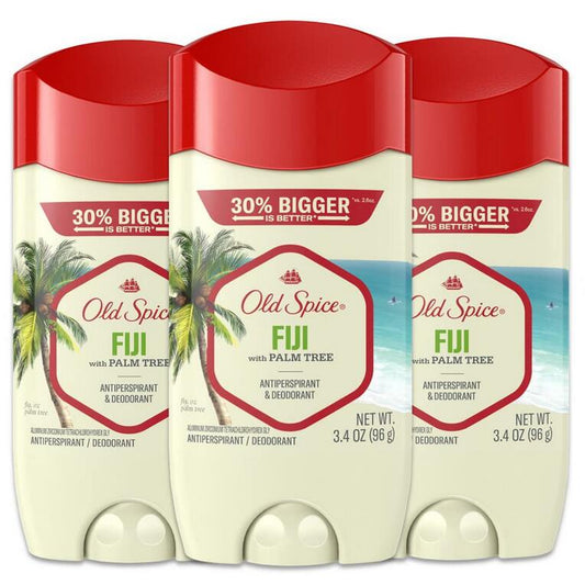 【エクスプレス便】オールドスパイス Old Spice フィジー  3個セット 長時間持続 スティックタイプ 3.4oz×3　わき汗　汗止め　制汗剤　海外製品　ワキガ　匂い　汗対策 Antiperspirant & Deodorant Fiji with Palm Tree　デオドラント