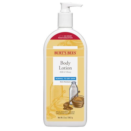 【エクスプレス便】バーツビーズ ボディローション ミルク＆ハニー ノーマル～ドライスキン用 340g　Burt's Bees Body Lotion for Normal to Dry Skin with Milk & Honey, 12oz 乾燥　保湿　保護　シアバター　自然由来