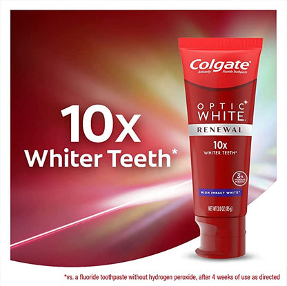 【追跡可能海外メール便】 【お得な3本セット】コルゲート Colgate renewal High Impact White OPTIC white Whitening PACK OF 3 ホワイト　85g　3本セット　 ホワイトニング  歯磨き粉