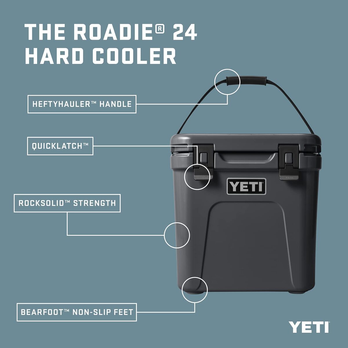 【エクスプレス便】YETI クーラーボックス イエティ ローディー 24 YETI Roadie 24 Cooler 防災用品 避難グッズ ソロキャンプ 少人数 保冷 長時間 軽い