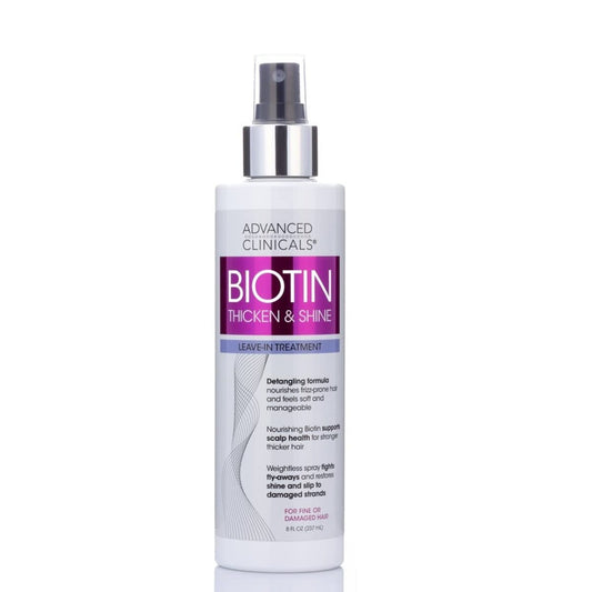 【エクスプレス便】Advanced Clinicals Biotin Leave-in Conditioner  8 Fl Oz　アドバンスド クリニカルズ ビオチン リーブイン ヘアコンディショナー 237ml　 ヘアケア　トリートメント　傷み