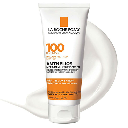 【エクスプレス便】【La Roche-Posay】Anthelios Melt-in Milk Body & Face Sunscreen Lotion SPF 100 3oz ラロッシュポゼ 日焼け止め SPF 100 90ml 顔用日焼け止め ボディ用日焼け止め 子供 無香料 強力日焼け止め