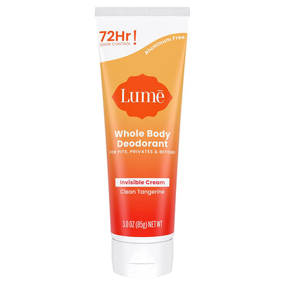 【追跡可能海外メール便】ルメ　デオドラント 85g　 Lume Deodorant  Cream Tube 3oz(Clean Tangerine)  制汗 制汗剤　クリームチューブタイプ　敏感肌　脇　プライベートゾーン